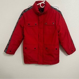 DKNY red kids puffer coat size M